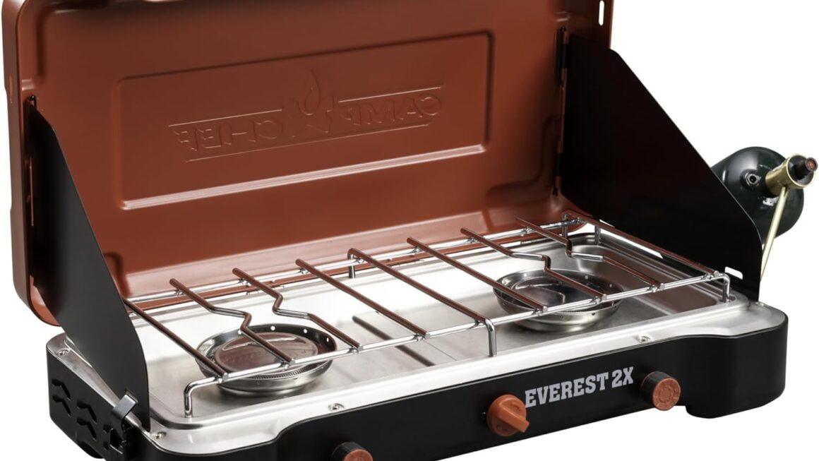 Ultimate Portable Double Gas Stove Camping Cooker: Conquer the Outdoors with the Powerful & Portable Camp Chef Everest 2X